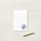 ハーフトーン ギャラクシー ラインの漫画ロケット ポストイット (デスク上)