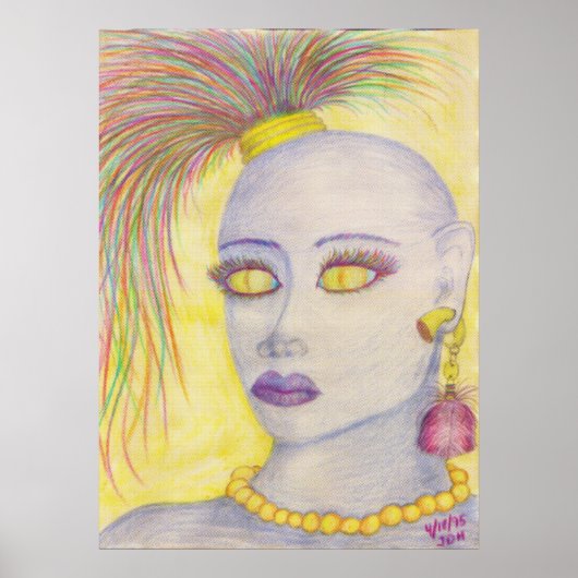 ハーフトーン（青） 2 ポスター (正面)