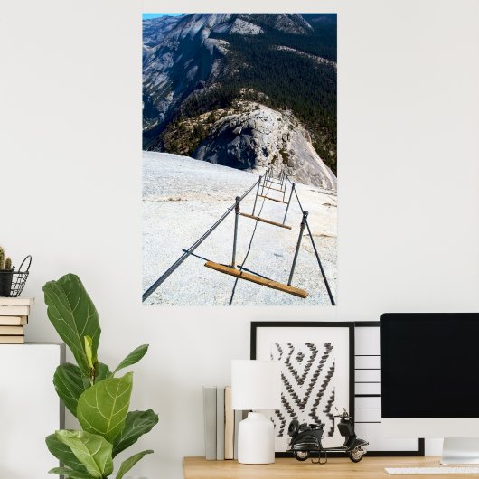 ハーフドームのケーブルを下へ ポスター (ホームオフィス)