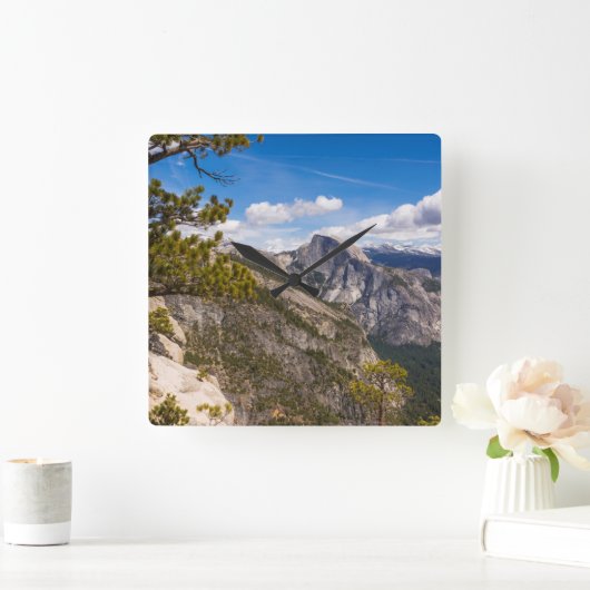 ハーフドームの風景（カリフォルニア） スクエア壁時計 (ホーム)