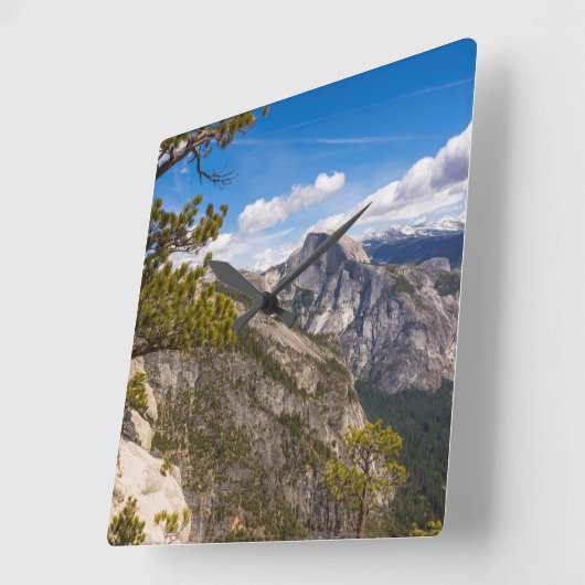 ハーフドームの風景（カリフォルニア） スクエア壁時計 (傾斜)