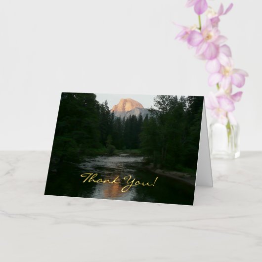 ハーフドームサンセットサンセット 箔グリーティングカード (蘭)