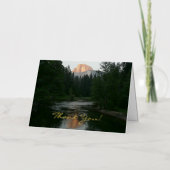 ハーフドームサンセットサンセット 箔グリーティングカード (正面)