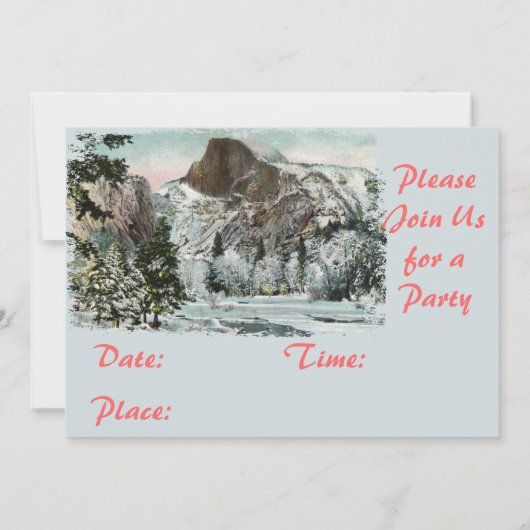 ハーフドームヨセミテパーティの招待状 招待状 (裏面)
