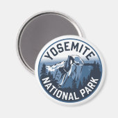 ハーフドームヨセミテラウンドエンブレム マグネット (正面/裏面)