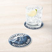 ハーフドームヨセミテラウンドエンブレム ラウンドペーパーコースター (インサイチュ)