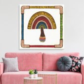 ハーフドーム抽象キノコ キャンバスプリント (インサイチュ (リビング))