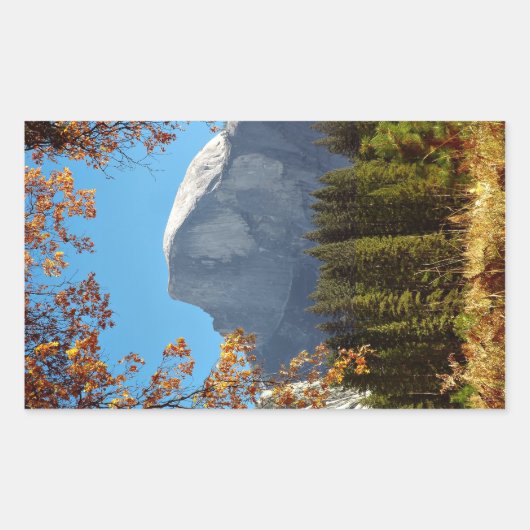 ハーフドーム秋 – ヨセミテ国立公園 長方形シール (正面)