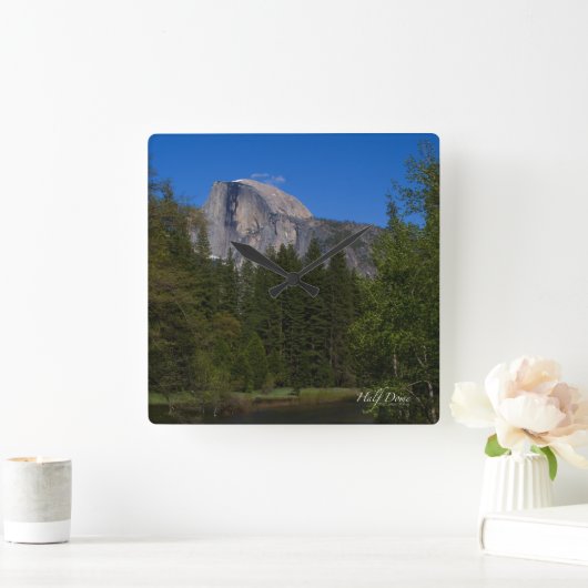 ハーフドーム スクエア壁時計 (ホーム)