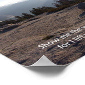 ハーフドーム&ヨセミテ、モーニングサンシャイン、詩編143 ポスター (角)