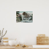 ハーフドーム、冬のヨセミテ ポスター (キッチン)