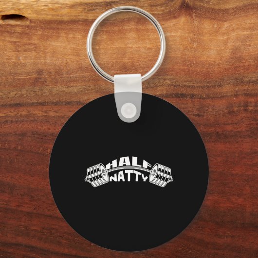 ハーフナティボディビルダーミームステロイド運動選手 キーホルダー (正面)