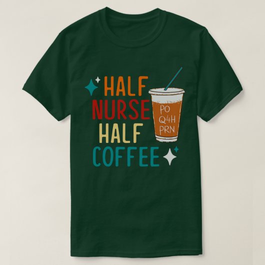 ハーフナースハーフコーヒー Tシャツ (デザイン正面)