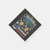 ハーフハヌッカハーフクリスマスクリスムカおもしろいー スタンダードカクテルナプキン (角)