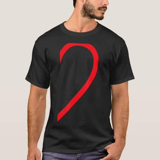 ハーフハート右手側ラブカップルCamisa Pare Tシャツ (正面)