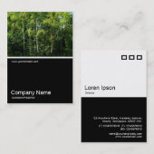 ハーフフォト0105 – シルバー樺の木の木 名刺 (正面/裏面)