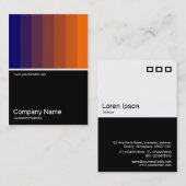 ハーフフォト0118 – ダークブルーからオレンジ 名刺 (正面/裏面)