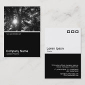 ハーフフォト0184 - Sun Through Trees B&W 名刺 (正面/裏面)