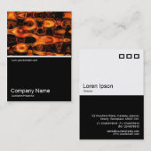 ハーフフォト0196 -抽象芸術炎 名刺 (正面/裏面)