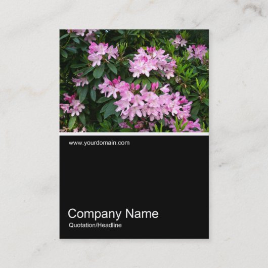 ハーフフォト025 – シャクナゲ 名刺 (正面)