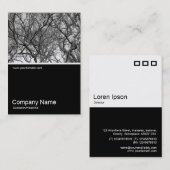 ハーフフォト0300 - Magnolia Tree Branches B&W 名刺 (正面/裏面)