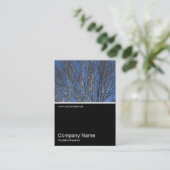 ハーフフォト0303 – シルバー樺の木ブランチ 名刺 (スタンド正面)