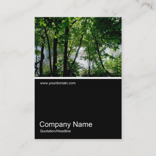 ハーフフォト059 – 川の近くの木 名刺 (正面)