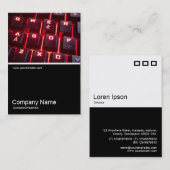 ハーフフォト – キーボ白熱［赤熱］光を放つード 名刺 (正面/裏面)