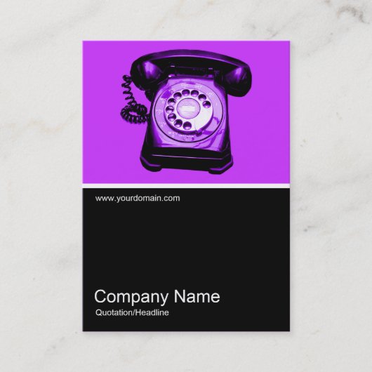 ハーフフォト – ホットライン – パープルCC33FF 名刺 (正面)