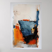 ハーフフルグラス – 抽象芸術メタファー ポスター (正面)