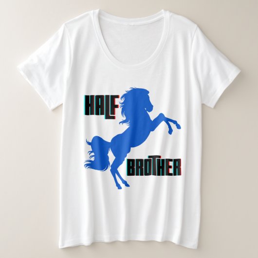 ハーフブラザーホース育成 プラスサイズTシャツ (デザイン正面)