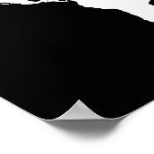 ハーフブラック/ハーフホワイトワールドマップ ポスター (角)