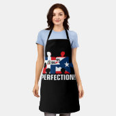 ハーフプエルトリカハーフドミニカ国旗のマップ複合 エプロン (着用した状態)