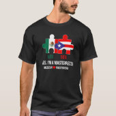 ハーフプエルト半メキシコ国旗ミックスレースPri Tシャツ (正面)