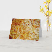 「ハーフペペロニハーフハワイアンピザ」誕生日カード カード (黄色い花)