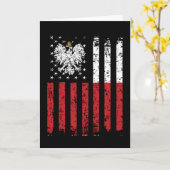 ハーフポーランドハーフアメリカ国旗ポーランドUSA カード (黄色い花)