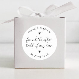 ハーフマイディーンエレガント引用文とブラック文字 ラウンドシール