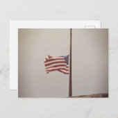 ハーフマスト米国国旗 ポストカード (正面/裏面)