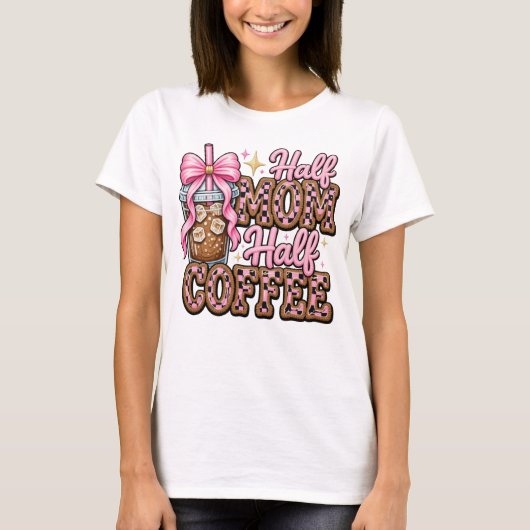 ハーフママ ハーフコーヒー Tシャツ (正面)