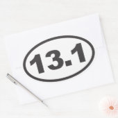 ハーフマラソンオーバルデカール 楕円形シール (封筒)