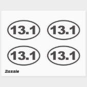 ハーフマラソンオーバルデカール 楕円形シール (シート)