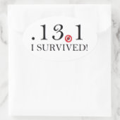 ハーフマラソンスポオブステッカー 楕円形シール (バッグ)