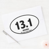 ハーフマラソンパロディーステッカー 楕円形シール (封筒)