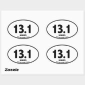 ハーフマラソンパロディーステッカー 楕円形シール (シート)