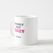 ハーフマラソンランナーギフト私は半分のギフト熱狂するだ コーヒーマグカップ (正面左)