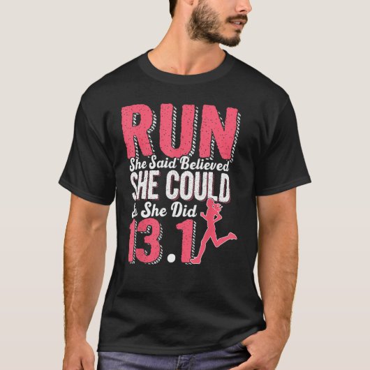 ハーフマラソンランナー13走回 Tシャツ (正面)