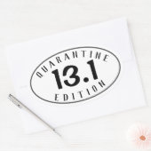 ハーフマラソン検疫版 楕円形シール (封筒)