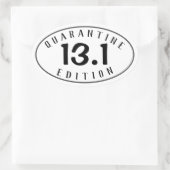 ハーフマラソン検疫版 楕円形シール (バッグ)