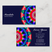 ハーフマンダラ06 – ダークネイビー 名刺 (正面/裏面)