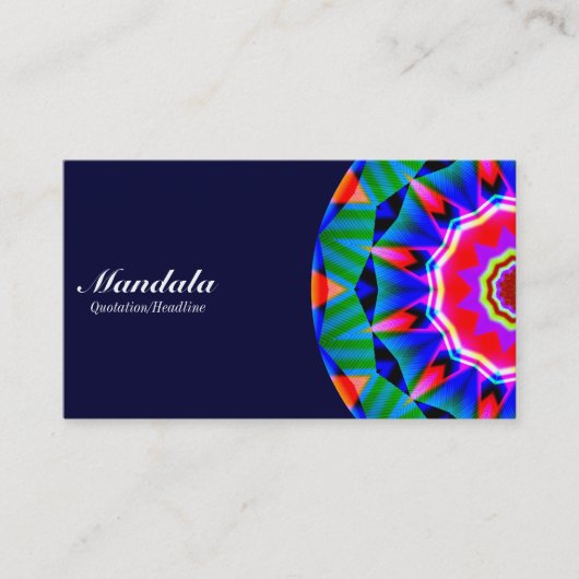ハーフマンダラ08 – ダークネイビー 名刺 (正面)